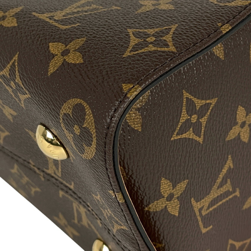 Louis Vuitton Tuileries Tote Shoulder Bag Handbag Monogram Brown Noir Black Red - Picture 5 of 7